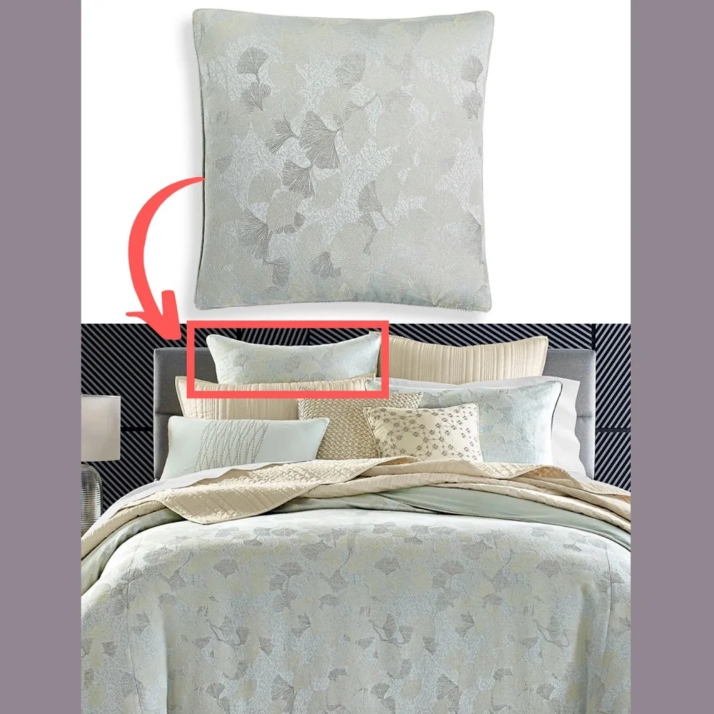 NEW  [ 1 Euro European ] Pillow Sham for Hotel‎ Collection Ginko